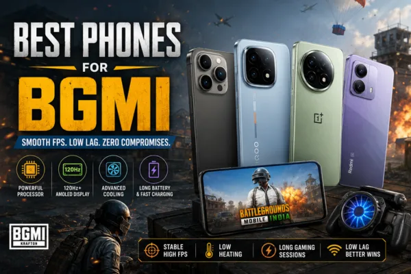 Best Phones for BGMI with stable FPS, advanced cooling, AMOLED display, and long battery life for competitive gaming.